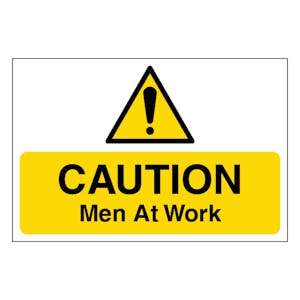 Caution Men At Work - Large Landscape