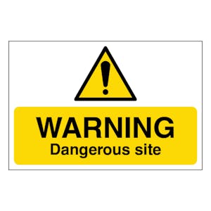 Warning Dangerous Site - Large Landscape