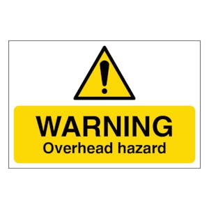 Warning Overhead Hazard - Large Landscape