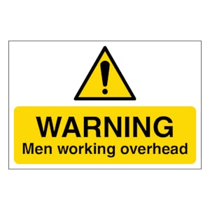 Warning Men Working Overhead - Large Landscape