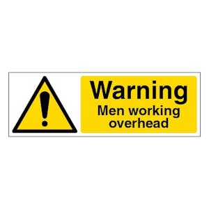Warning Men Working Overhead - Landscape