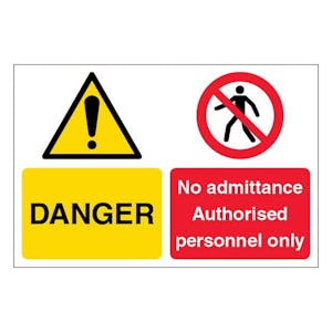 Danger No Admittance Authorised Personnel Only - Large Landscape