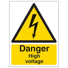 Danger High Voltage - Super-Tough Rigid Plastic