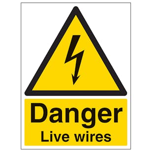 Danger Live Wires - Portrait