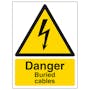 Danger Buried Cables - Portrait