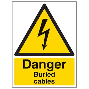 Danger Buried Cables - Portrait