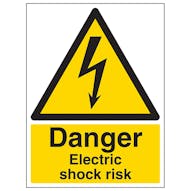 Danger Electric Shock Risk - Portrait