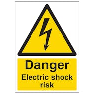 Danger Electric Shock Risk - A4