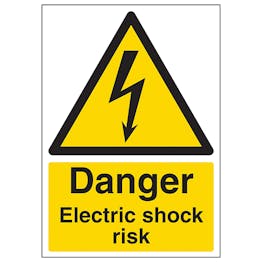 Danger Electric Shock Risk - A4