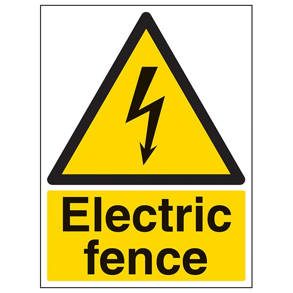 Electric Fence Portrait Hazard Signs Safety Signs Safety Signs 4 Less