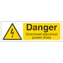 Danger Overhead Power Lines - Landscape