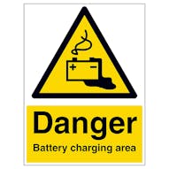 Danger Battery Charging Area