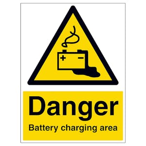 Danger Battery Charging Area