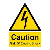 Caution Risk Of Electric Shock - Portrait