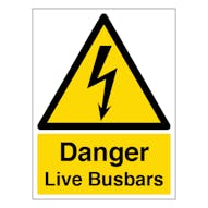 Danger Live Busbars - Portrait