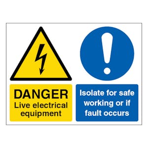Danger Live Electrical Equipment - Large Landscape