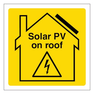 Solar Pv On Roof - Yellow - Square