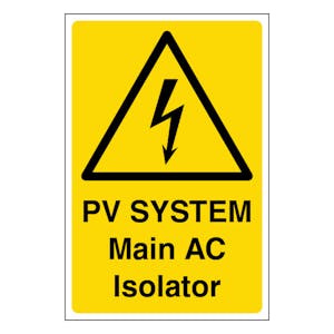 Pv System Main Ac Isolator - Portrait