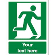 Custom Emergency Exit (Right Hand) Safety Sign