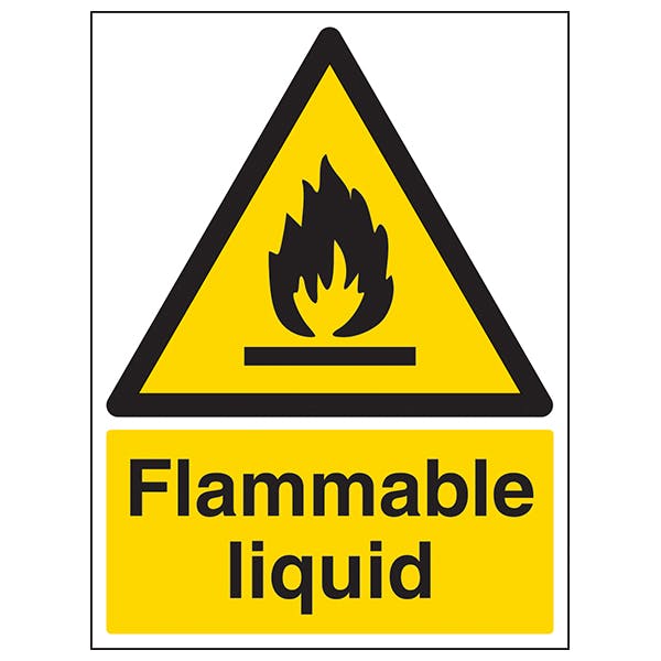 Flammable Liquid Portrait Hazard Signs Safety Signs Safety