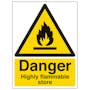 Danger Highly Flammable Store - Portrait