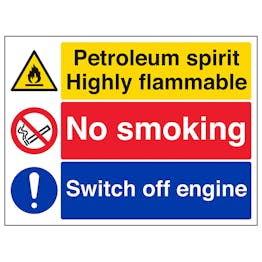Petroleum Spirit/No Smoking/Switch Off
