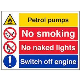 Petroleum Pumps/No Smoking/Switch Off