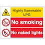 Highly Flammable LPG/No Smoking/Naked Lights