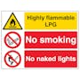 Highly Flammable LPG/No Smoking/Naked Lights