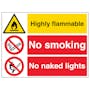 Highly Flammable/No Smoking/Naked Lights
