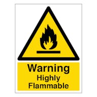 Warning Highly Flammable - Portrait