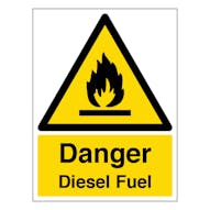 Danger Diesel Fuel Warning - Portrait