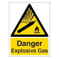 Danger Explosive Gas - Portrait