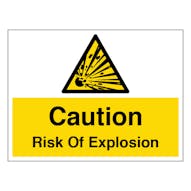 Caution Risk Of Explosion - Large Landscape