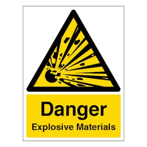 Danger Explosive Materials - Portrait