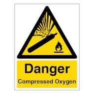 Danger Compressed Oxygen - Portrait