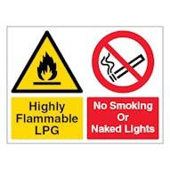 Highly Flammable LPG / No Smoking Or Naked Lights - Landscape