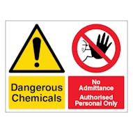 Dangerous Chemicals / No Admittance - Landscape