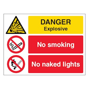 Danger Explosive No Smoking - Landscape