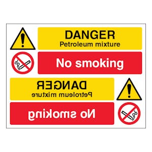 Danger Petroleum Mixture No Smoking - Landscape
