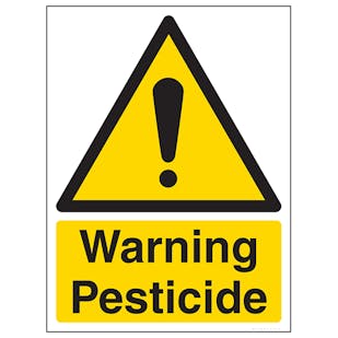 Warning Pesticide - Portrait