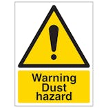 Warning Dust Hazard - Portrait