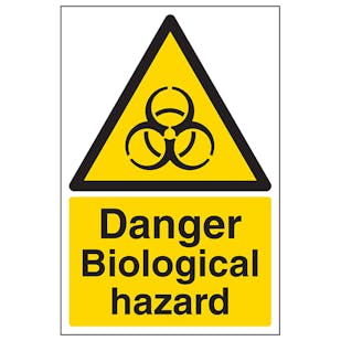 Danger Biological Hazard - Portrait