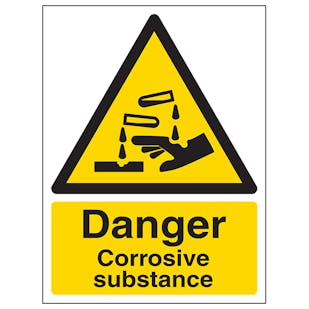 Danger Corrosive Substance - Portrait