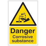 Danger Corrosive Substance - Portrait