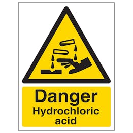 Danger Hydrochloric Acid - Portrait
