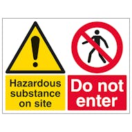 Hazardous Substance On Site Do Not Enter - Large Landscape