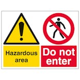 Hazardous Area Do Not Enter - Large Landscape