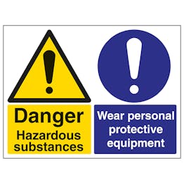 Hazardous Substances/Wear PPE - Large Landscape 