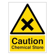 Caution Chemical Store - Portrait